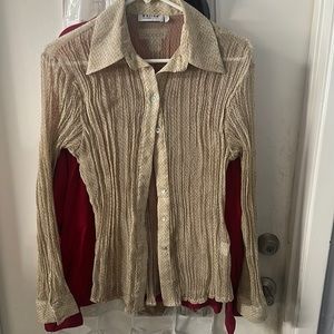 Sheer blouse - Paris Designer. Great for clubbing or over camisole for office.